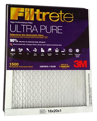 Filtrete High Performance 20X16" Air Cleaning Filter, 1500 Mpr- 3M