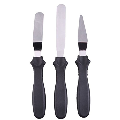Free Shipping Pastry Spatulas 3pcs/set Angled Straight Spatula Spread Icing CreamCake Decorating Cutter High Quality N2