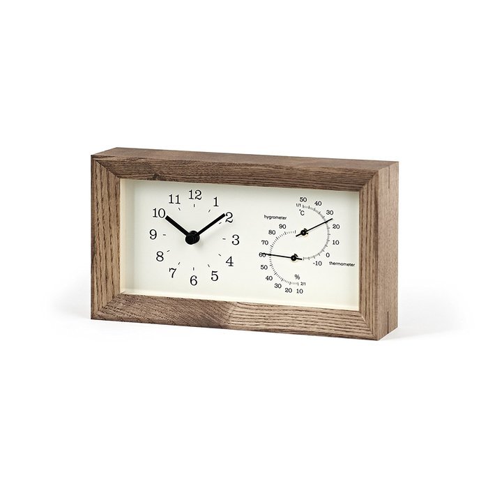 Lemnos FRAME temperature and humidity with meter Brown LC13-14 BW