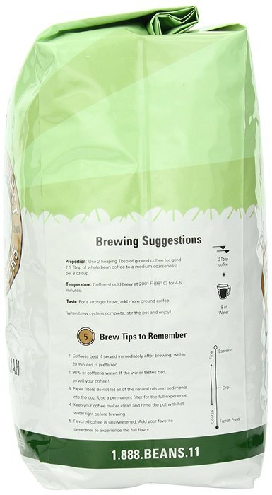 Dark Brazilian Santos, Whole Bean Coffee, 5 Pound Bag N29