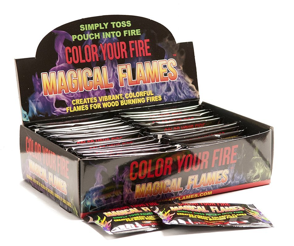 Magical Flames Vibrant & Colorful Flames for Wood Burning Fires (25 Pack) N2