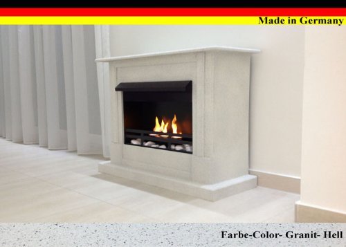 Gel + Ethanol Fire-Places Emily Deluxe Inclusive: 1 Adjustable Stainless-Steel Burner White N11