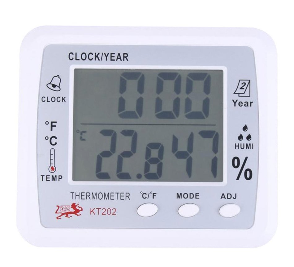 Intsun Wireless Indoor Thermometer Humidity Meter Hygrometer with Large LCD Display Screen Alarm Clock Calendar... N2