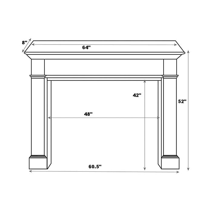 Pearl Mantels Williamsburg Wood Fireplace Mantel Surround N5