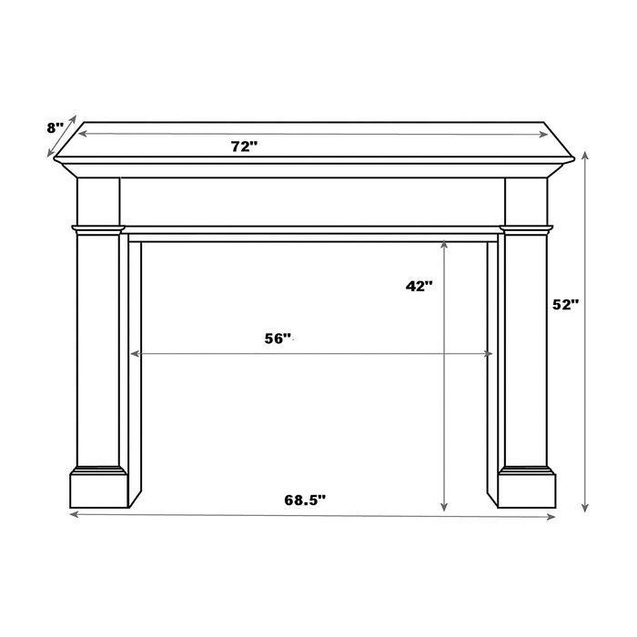 Pearl Mantels Williamsburg Wood Fireplace Mantel Surround N6