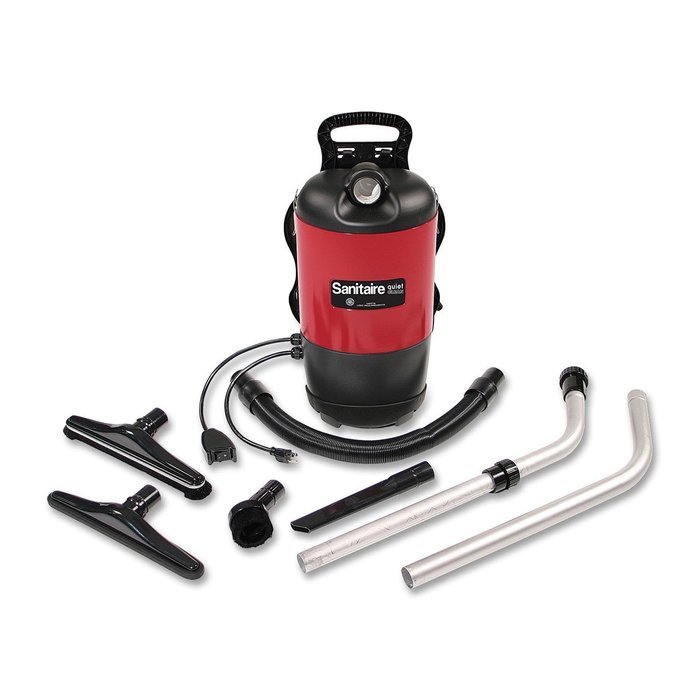 Sanitaire EURSC412B Quiet Clean Backpack Lightweight Vacuum, 11.5 Amps Power, 21" Length x 10-1/2" Width x 10-...