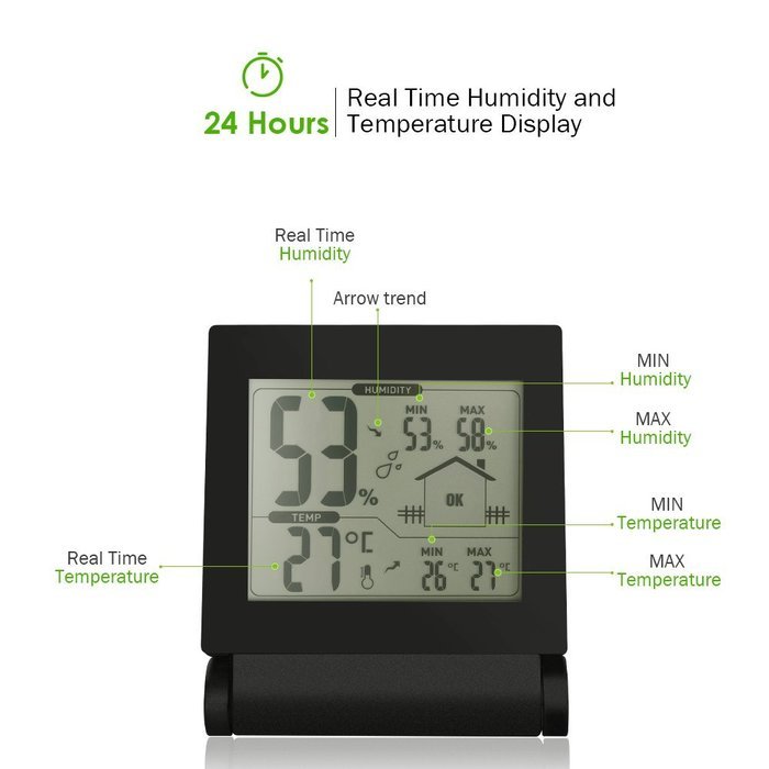 Pictek Hygrometer and Thermometer, Digital Wireless Indoor Hygrometer Thermometer Monitor Temperature and Humidity... N2