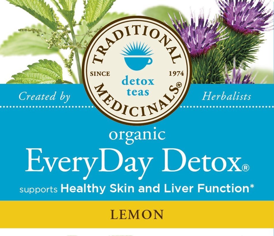Traditional Medicinals Organic Everyday Detox Lemon Tea, 16 Tea Bags N6