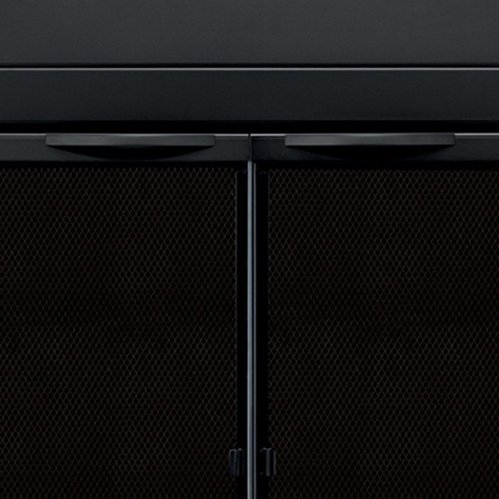 Pleasant Hearth AN-1010 Alpine Fireplace Glass Door, Black, Small