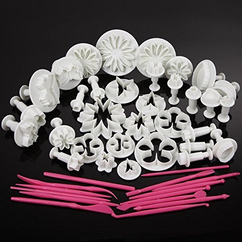 ACE 47 Pcs Sets DIY Sugar Craft Cake Decorating Fondant Icing Plunger Tools Mold N2