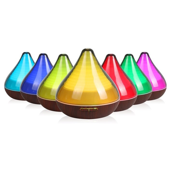 BlueFire 300ml Aroma Essential Oil Diffuser, Wood Grain Ultrasonic Cool Mist Humidifier for Office Home Bedroom... N5
