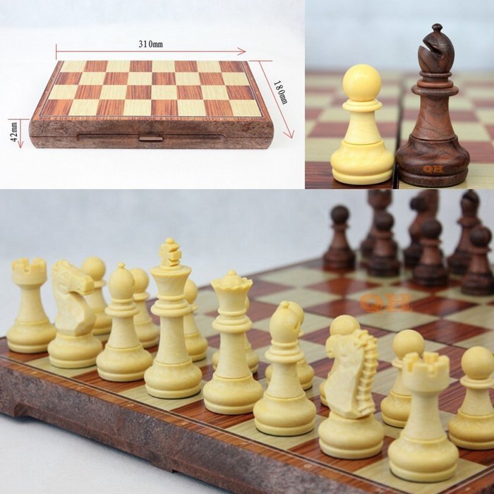 CHENGYIDA International Chess Sets - Magnetic Chess Game - Fine Wood Classic Handmade Standard Staunton Ultimate...