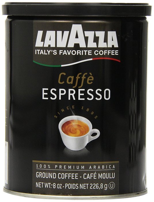 Lavazza Caffe Espresso - Medium Ground Coffee, 8-Ounce Cans (Pack of 4) N11