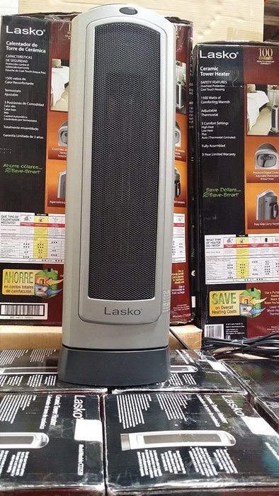 Lasko Ct22539 Ceramic Tower Heater Digital Thermostat, 1500w
