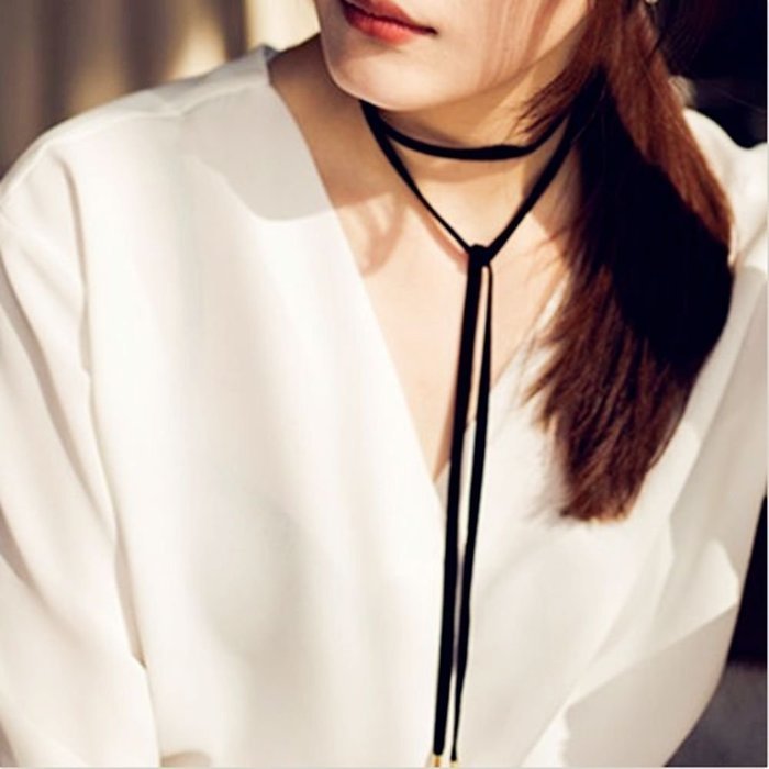 Women Fashion Sexy Black Leather Choker Charm Bohemia Necklace Jewelry Gift