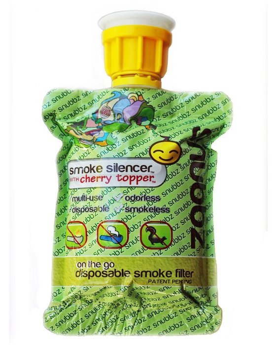 Snubbz Smoke Silencer - Portable Smoke Filter and Sploof. Keep your smoke to yourself! Travel-friendly N2