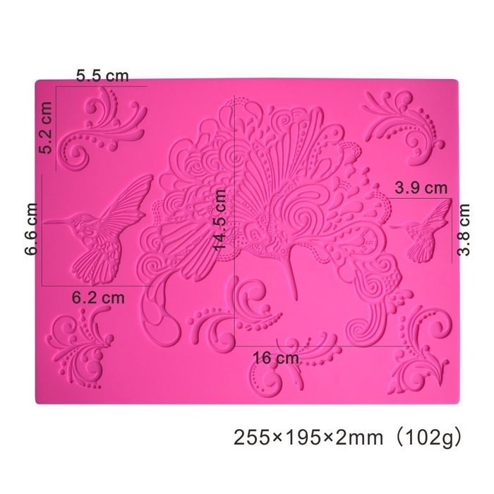 ART Kitchenware Decoration Lace Mat Silicone Fondant Lace Mold 8.5&times;6.5&times;0.06 inch BLM-27