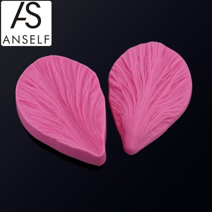 Anself Silicon Cake Mold 3D Leaf Shape Fondant Mould for Cake Decoration N7