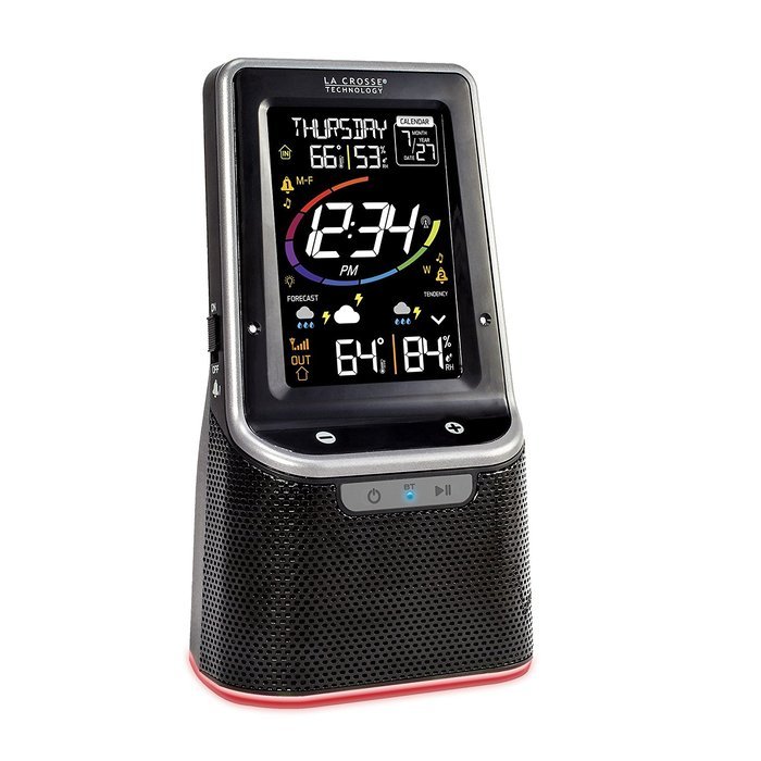 La Crosse Technology S87078 Color Wireless Weather Station with Bluetooth Speaker & USB Port
