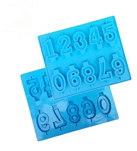 Number 0~9 Shape Silicone Lollipop Mold 20 Holes Lollipops Mold Cake Mold Baking Chocolate Ice Lattice Bakeware...