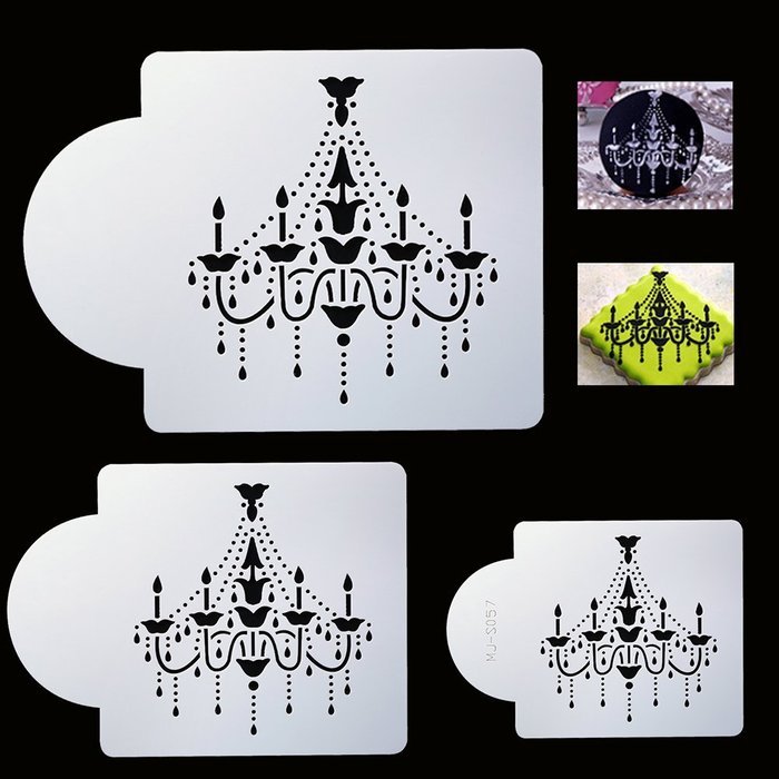 BleuMoo Chandelier Shaped Fondant Cake Mold Cake Spray Flowers Mould Decoration Tool N6