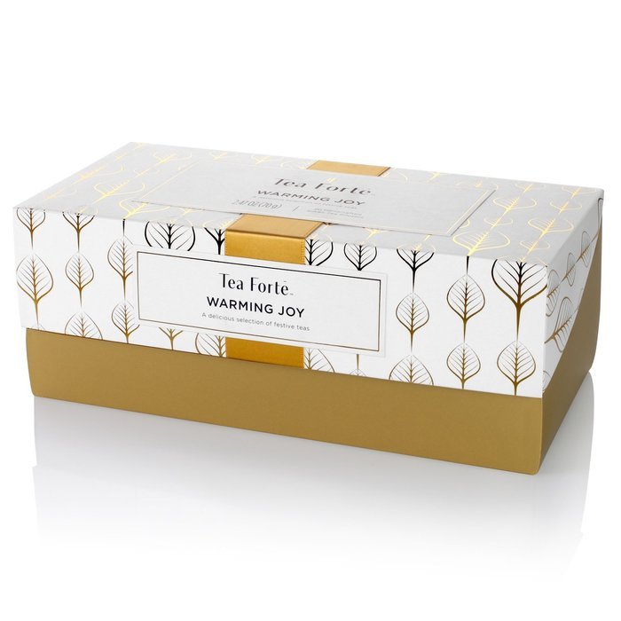 Tea Fort&eacute; Warming Joy Presentation Box Featuring Seasonal & Festive Tea Blends - 20 Handcrafted Pyramid Tea Infusers N6