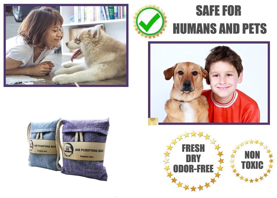 Clearance Sale - Doloburn Natural Auto Air Purifying Bamboo Charcoal Bags, Air Freshener - Removes Odors, Allergens... N4