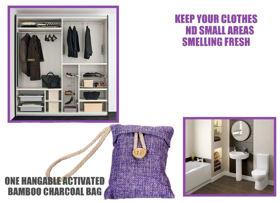 Clearance Sale - Doloburn Natural Auto Air Purifying Bamboo Charcoal Bags, Air Freshener - Removes Odors, Allergens... N5