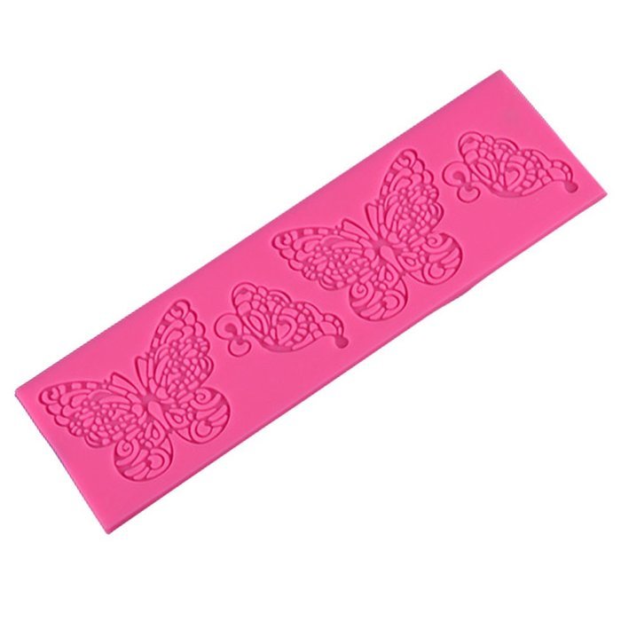 PNBB 4Pcs Silicone Fondant Mold-Butterfly Shape Random Color N5