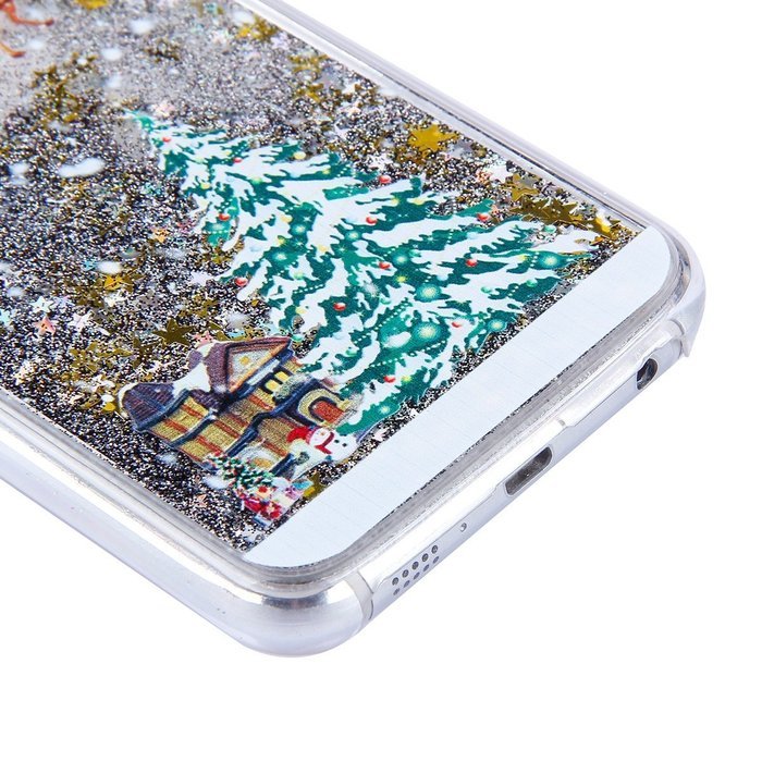 Galaxy S6 Edge Plus Liquid Case Cover,PHEZEN Christmas Tree Santa Claus Design Cool Quicksand Moving Stars Bling...