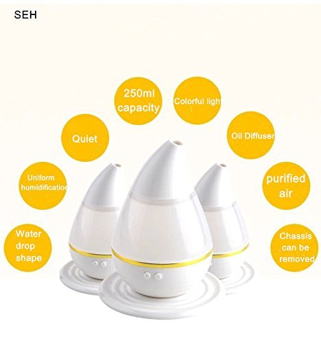 SEH- Air Humidifier.Essential Oil Diffuser,250ml USB Aroma Essential Oil Cool Mist Humidifier with Adjustable... N2