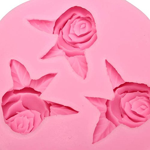 "dipshop Leafy Rose Cake Silicone Mold Fondant Cookie Mould Decoration Tool" shopping N3