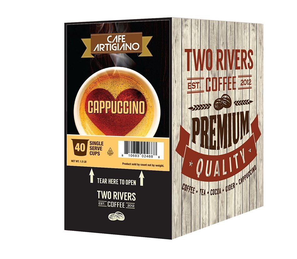 Caf&eacute; Artigiano Cappuccino Single-Cup Sampler Pack for Keurig K-Cup Brewers 40 Count N10