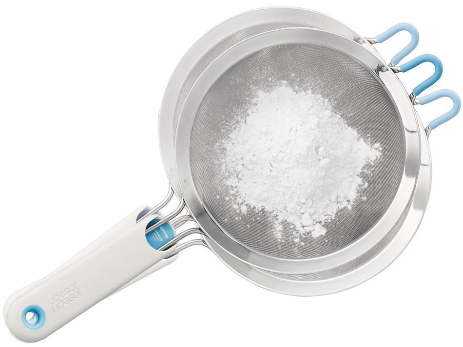 Joseph Joseph Shake It Self Tapping Sieve, Large, Grey N8