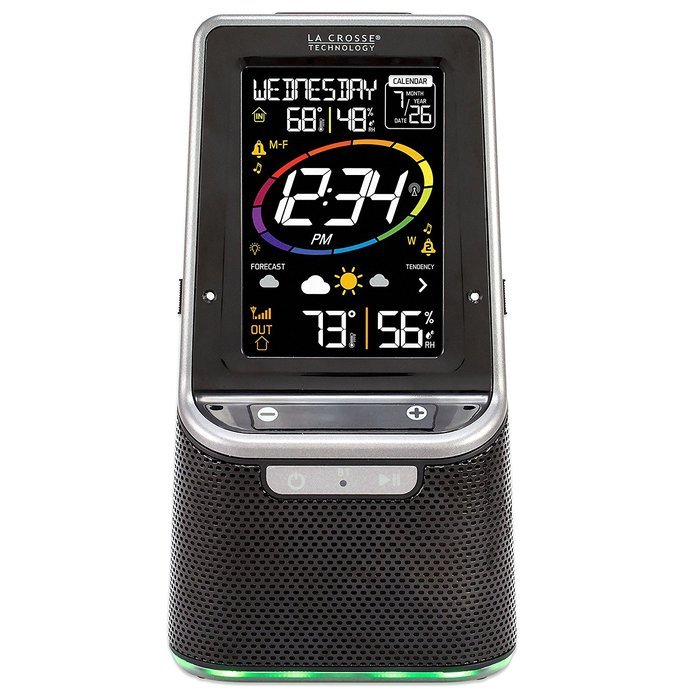 La Crosse Technology S87078 Color Wireless Weather Station with Bluetooth Speaker & USB Port N2