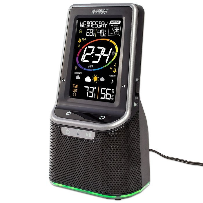 La Crosse Technology S87078 Color Wireless Weather Station with Bluetooth Speaker & USB Port N3