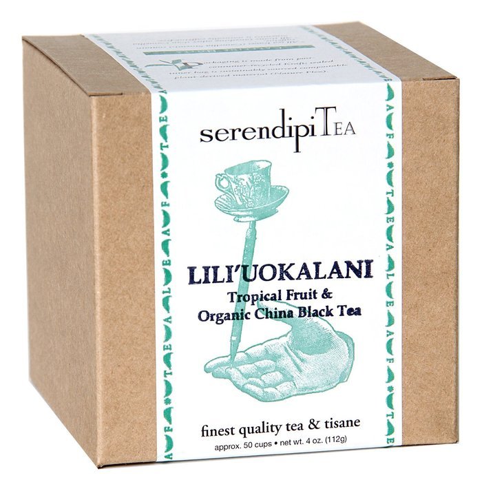 SerendipiTea Lili' Uokalani, Tropical Fruit & Organic China Black Tea, 4 Ounce Box