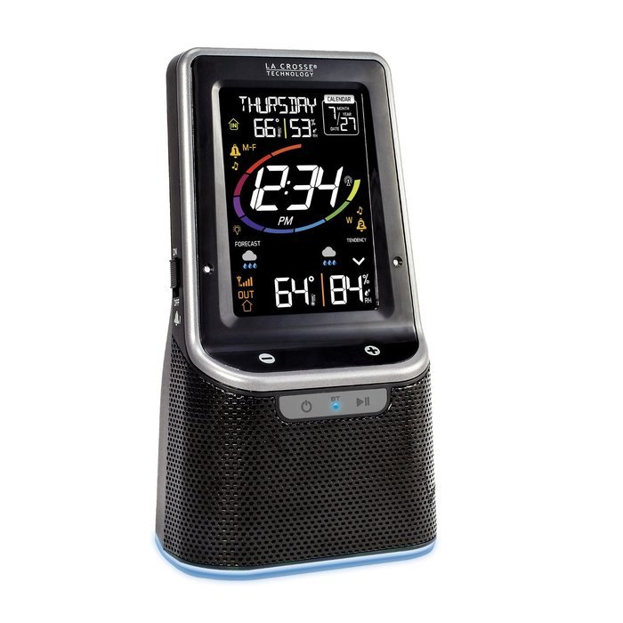 La Crosse Technology S87078 Color Wireless Weather Station with Bluetooth Speaker & USB Port N4