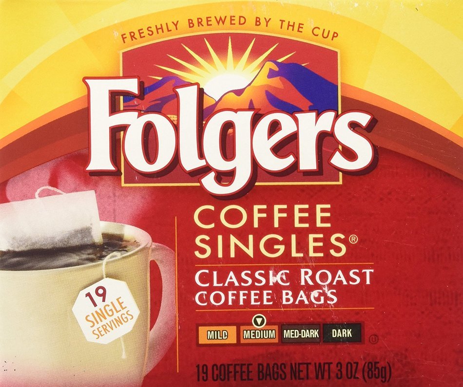 Folgers Coffee Singles Classic Roast-19 Coffee Bags N2