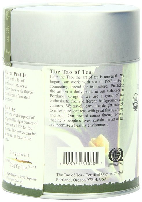 The Tao of Tea, Dragonwell Green Tea, Loose Leaf, 3 Ounce Tin N2