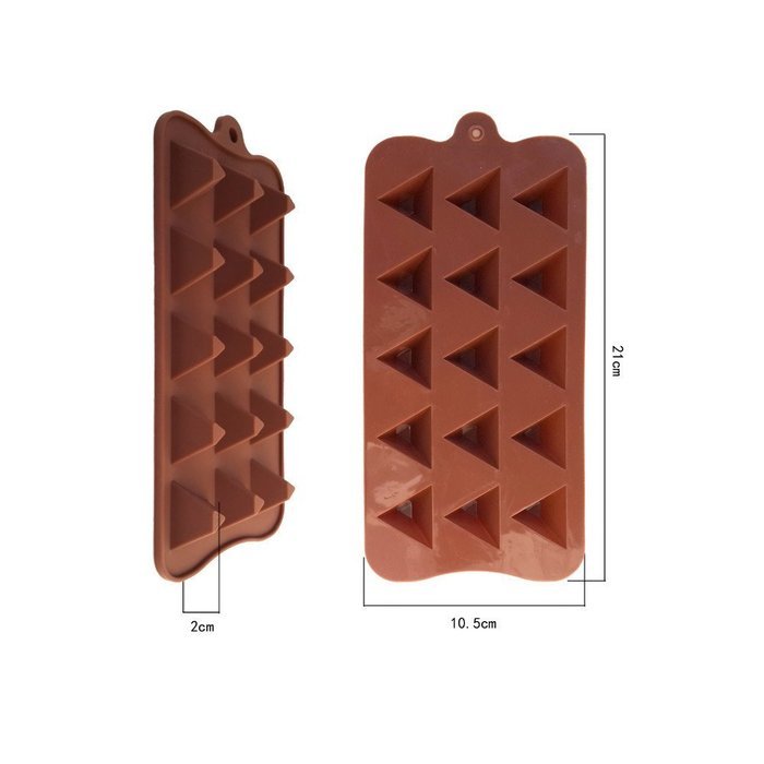 Dimensional Triangular Pyramid Shape Chocolate Silicone Mold Baking Cake Decoration N2