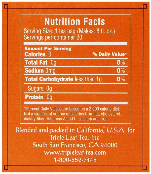 Triple Leaf Tea, Ginger, 20 Tea Bags (Pack of 6) N2