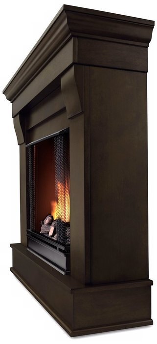 Real Flame Chateau Ventless Gel Fireplace - Dark Walnut