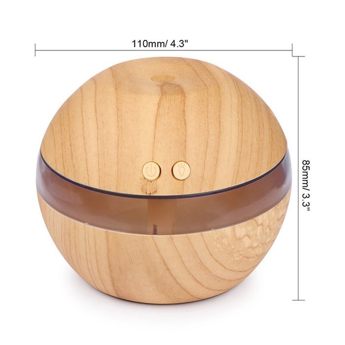 USB Diffuser Sunsbell 300ml Cool Mist Humidifier Ultrasonic Aroma Essential Oil Diffuser with LED Blue Light (... N2