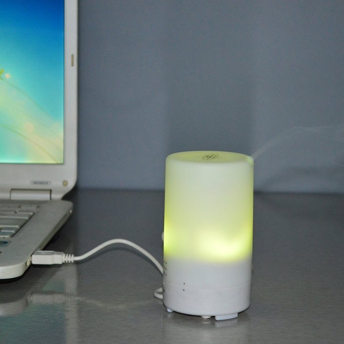 50ml USB Mini Car Humidifier Ultrasonic Air Purifier Aromatherapy Essential Oil Diffuser with 5V/1A Car Charger... N6