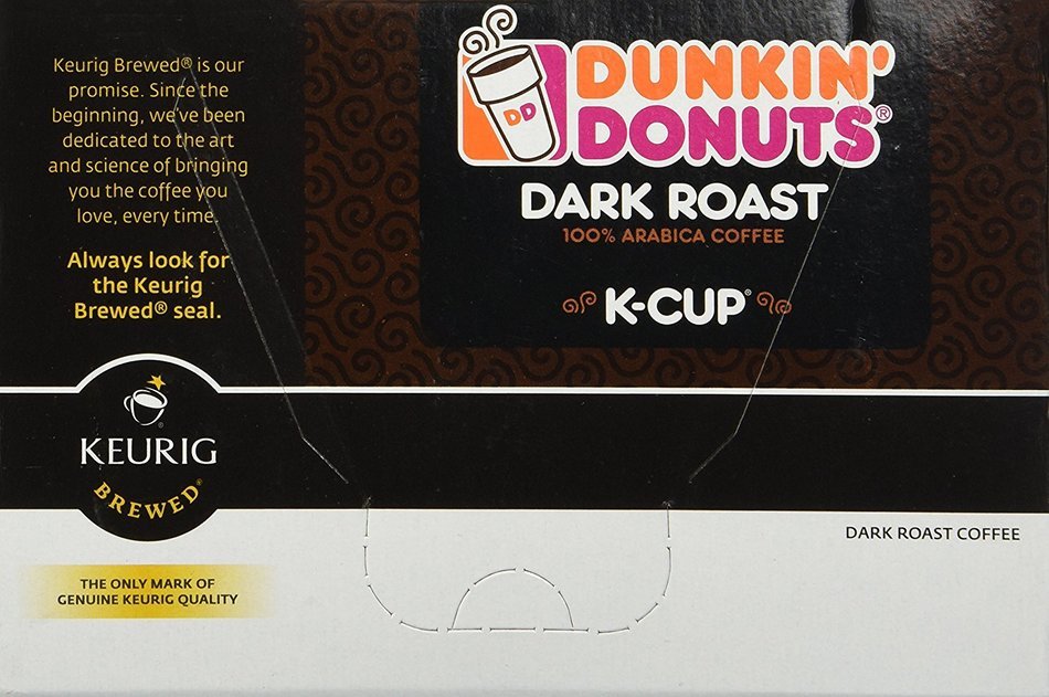 Dunkin Donuts K-cups Dark Roast - Box of 12 Kcups for Use in Keurig Coffee Brewers N2