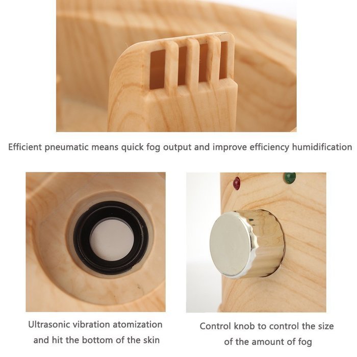 SUNKY - Ultrasonic Cool Humidifier, Handcraft Air Cleaner Purifier Diffuser - 3L Capacity - Humidity Mist Control... N2