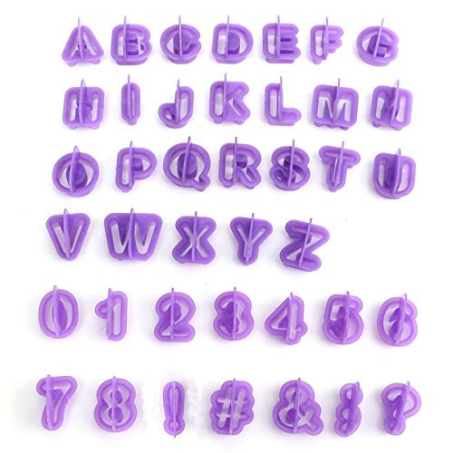40PCS Plastic Alphabet Letter Cake Biscuit Baking Mould Fondant Cookie Cutters shopping N5