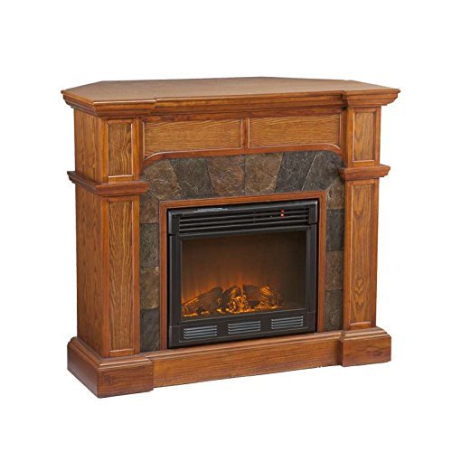 Julian Mission Oak Electric Fireplace Mantle Corner or Flat Wall N6