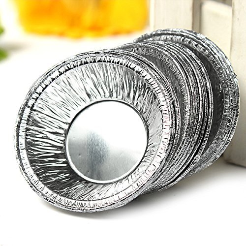 125Pcs Disposable Round Silver Foil Baking Cookie Cups Cake Tart Mold shopping N3